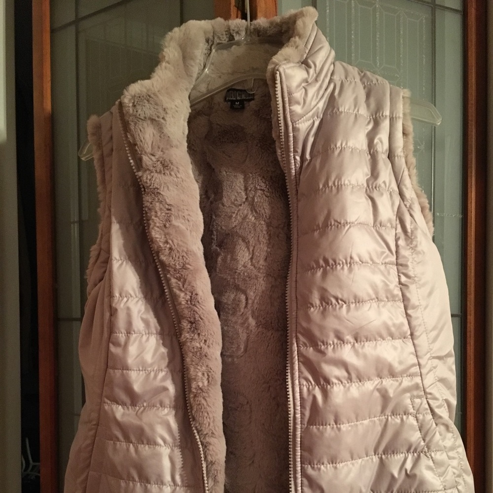 Faux Fur Vest Reversible EUC by Nicole Miller